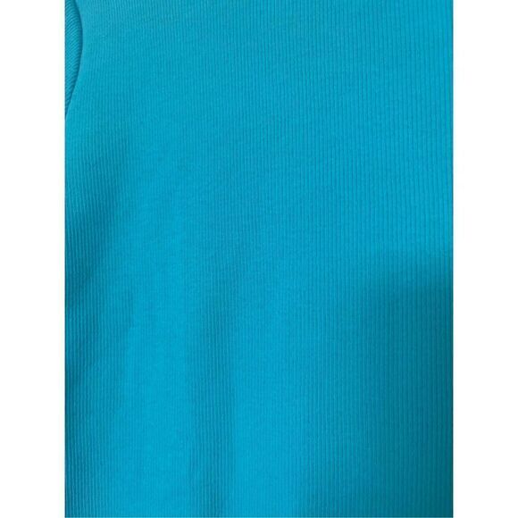 Jenni Ribbed Aqua Blue Tee - New - Picture 2 of 4